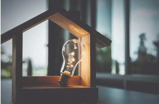 Light bulb in a house