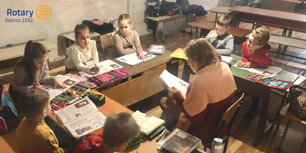 Underground school for Ukrainian children